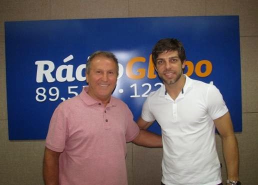 Zico e Juninho (Foto: Patricia Ingo/Rádio Globo))