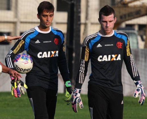 Os goleiros César e Paulo Victor (Foto: Flamengo/Divulgação)